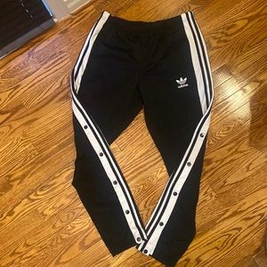 ADIDAS Full-Length Snap Track Pants size M
